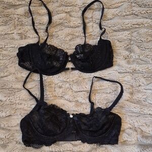 Black Lace Bra Set
